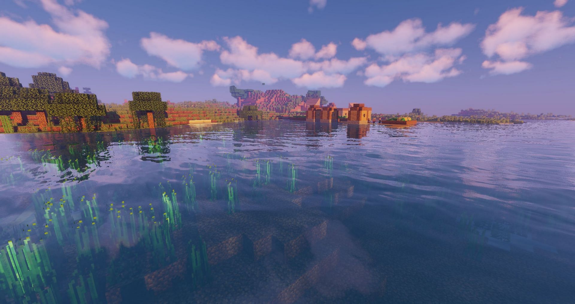 Sildur&#039;s Vibrant Shaders create some of the most reflective water to date (Image via Mojang)