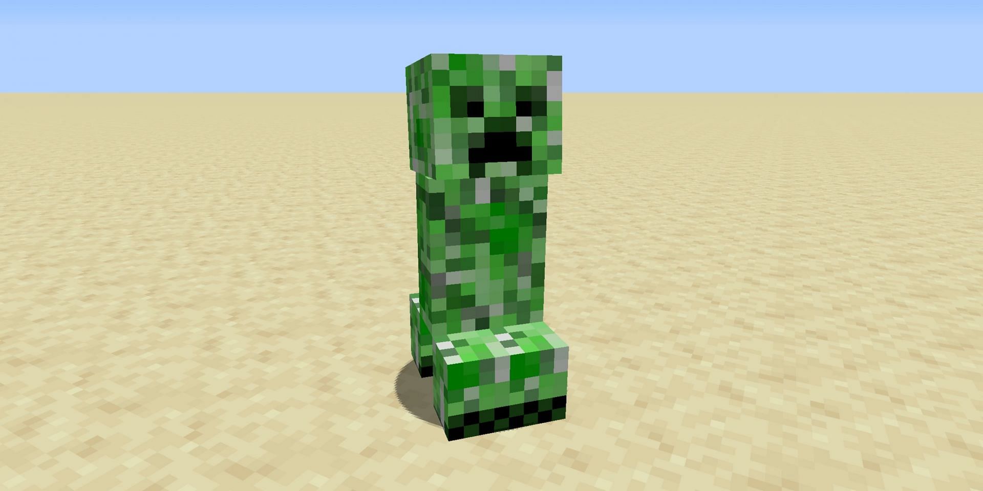Players can protect themselves from creeper explosions with quick thinking and a building block or two (Image via Mojang)