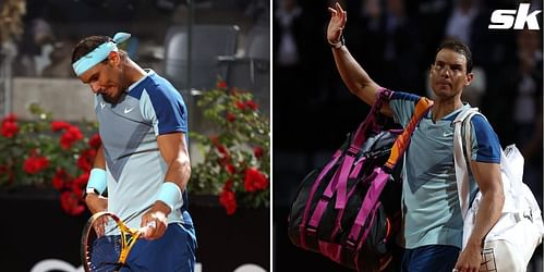 Rafael Nadal after his defeat to Denis Shapovalov at the Italian Open