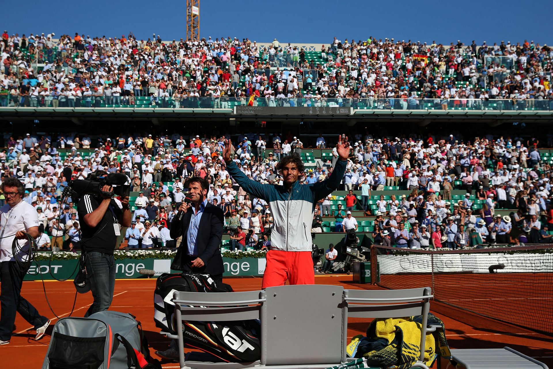 Rafael Nadal at the 2013 French Open - Day 13