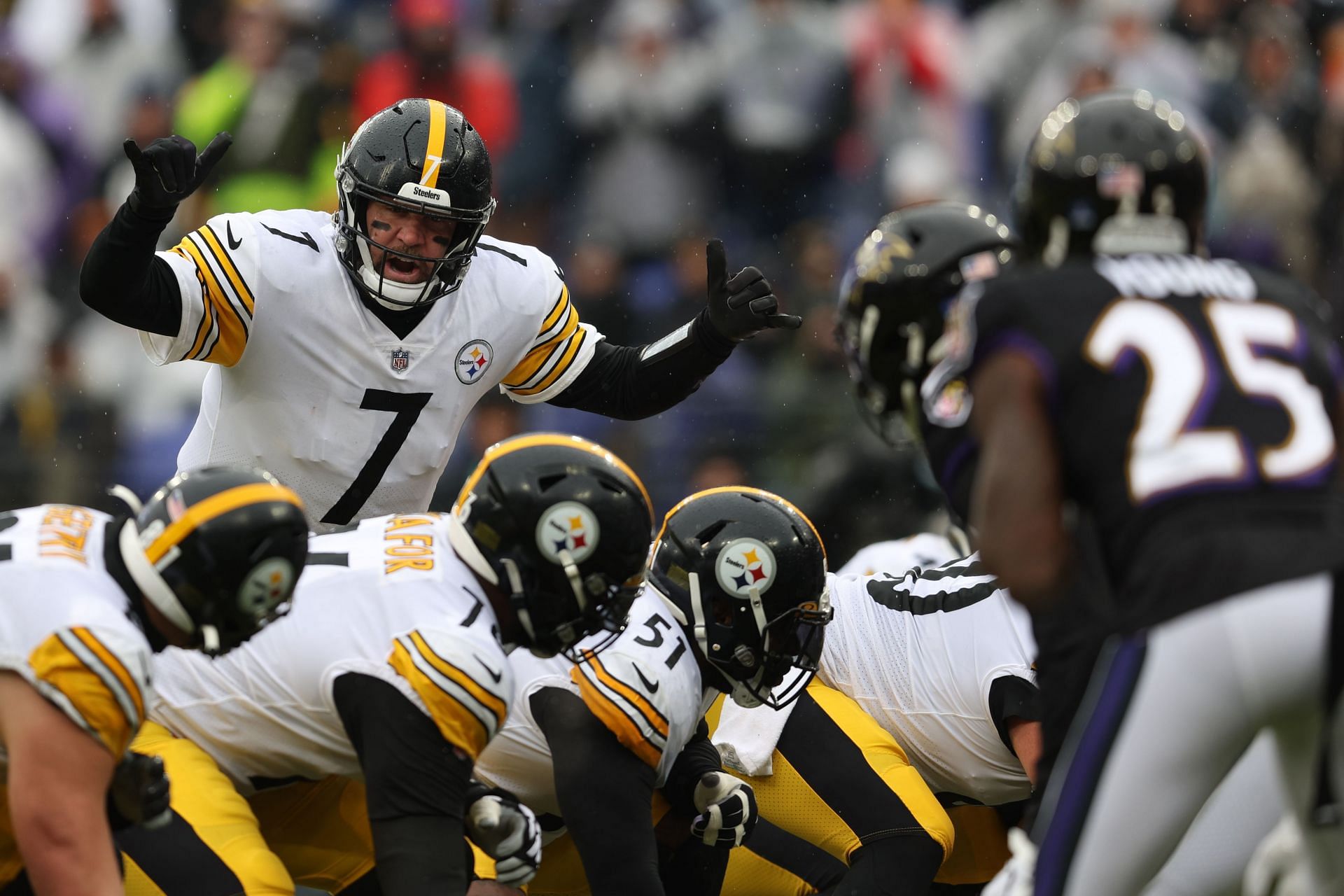 Ben Roethlisberger at Pittsburgh Steelers v Baltimore Ravens