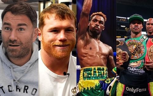 Eddie Hearn, Canelo Alvarez, Jermall Charlo, and Errol Spence Jr.