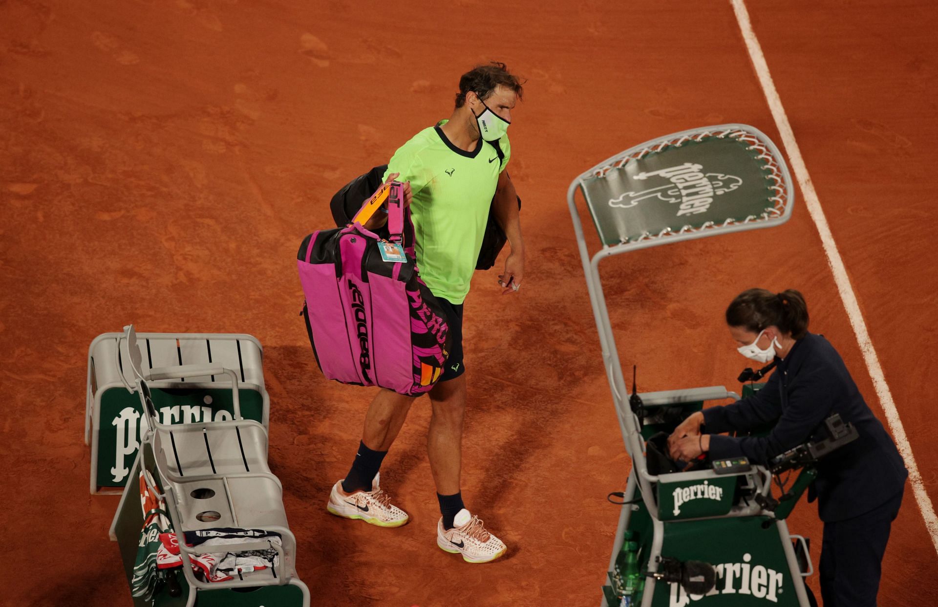 Rafael Nadal after his loss in the 2021 Roland Garros semis against Djokovic.