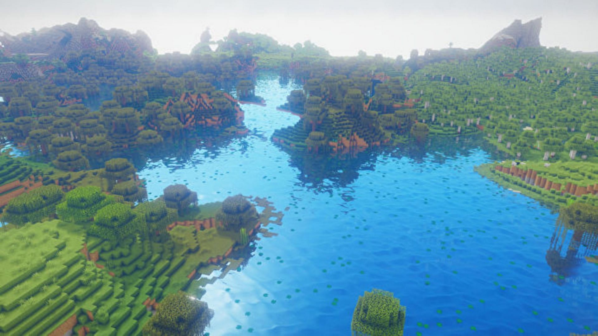 Some Minecraft shaders make in-game water look gorgeous (Image via Mojang)