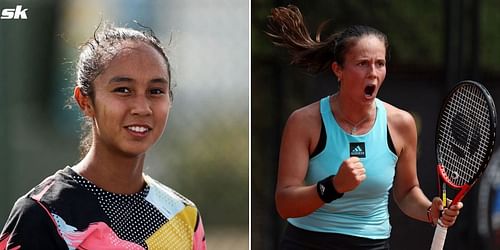 Leylah Fernandez (L) and Daria Kasatkina