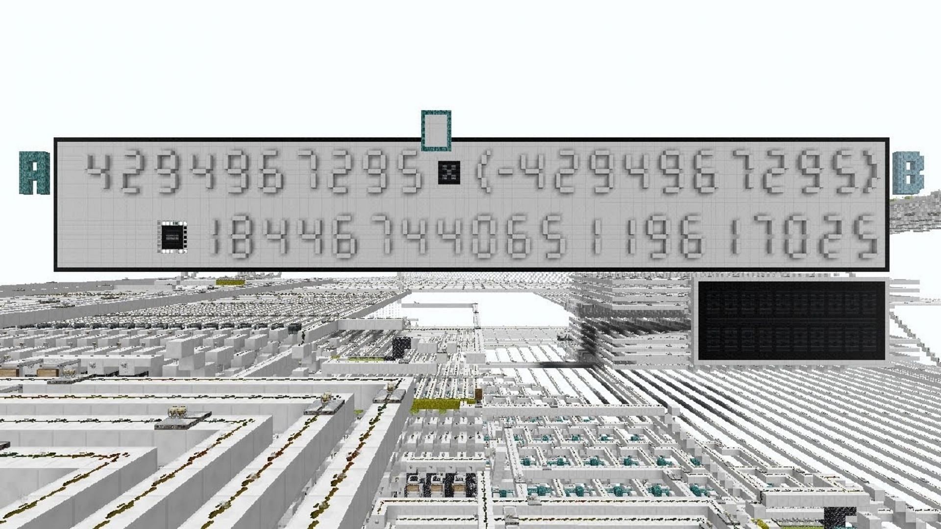 The creator of this calculator worked over 800 hours on this redstone project (Image via Kirk Hendrix/YouTube)