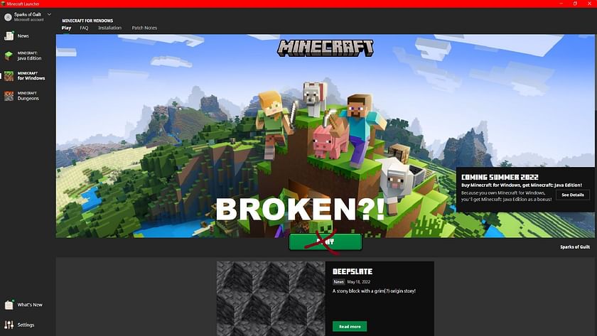 Não é possível instalar o novo Launcher do Minecraft. - Microsoft