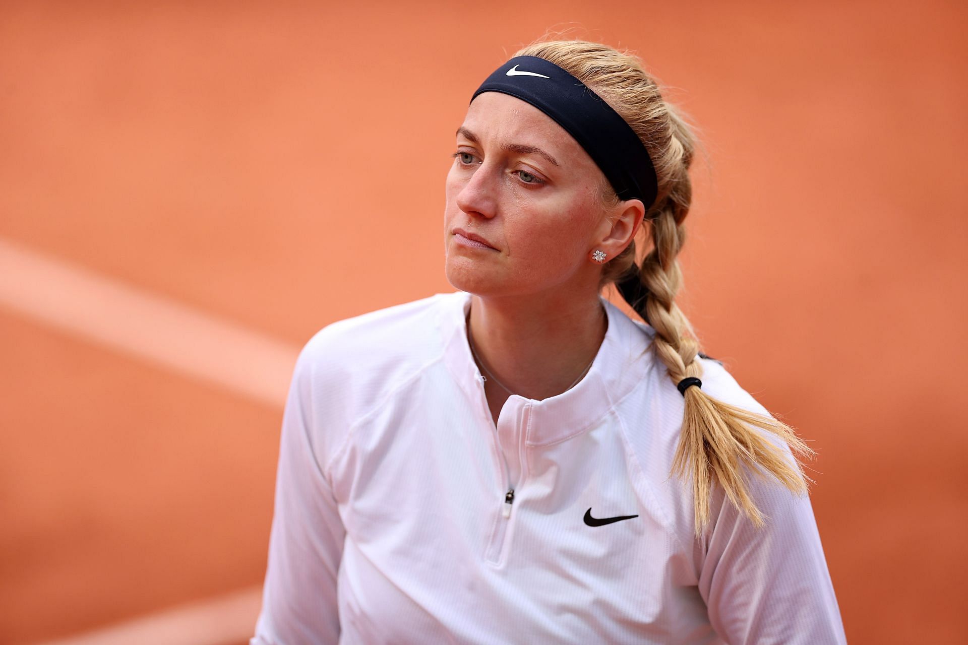 Kvitova at the 2022 French Open.