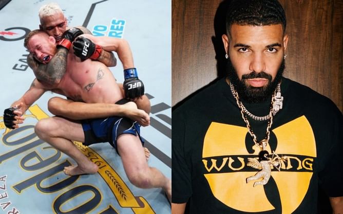 "You bet on the wrong guy" - Charles Oliveira reacts to Drake losing massive sum of money on Justin Gaethje