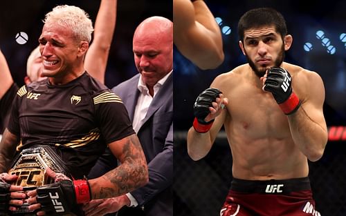 Charles Oliveira (left) and Islam Makhachev (right) (Images via Getty)