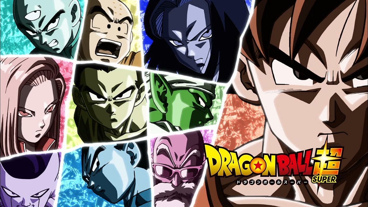 One of the series&#039; eyecatchers featuring the modern-day Z Fighters (Image via Toei Animation)