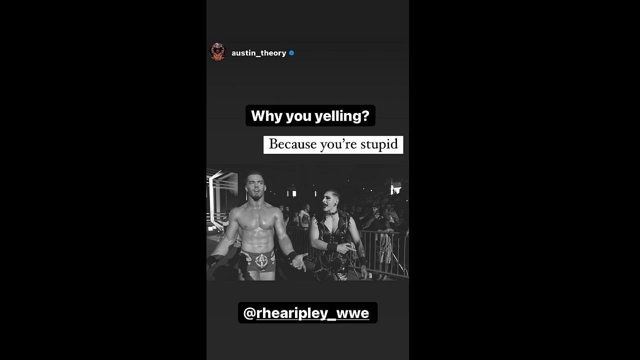 Rhea insults Theory on Instagram