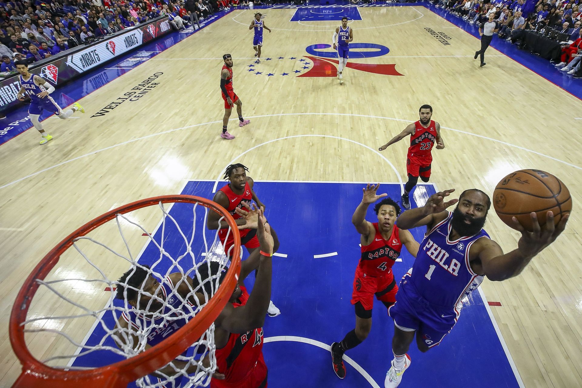 The Philadelphia 76ers, led by James Harden, will take on the Miami Heat Monday.