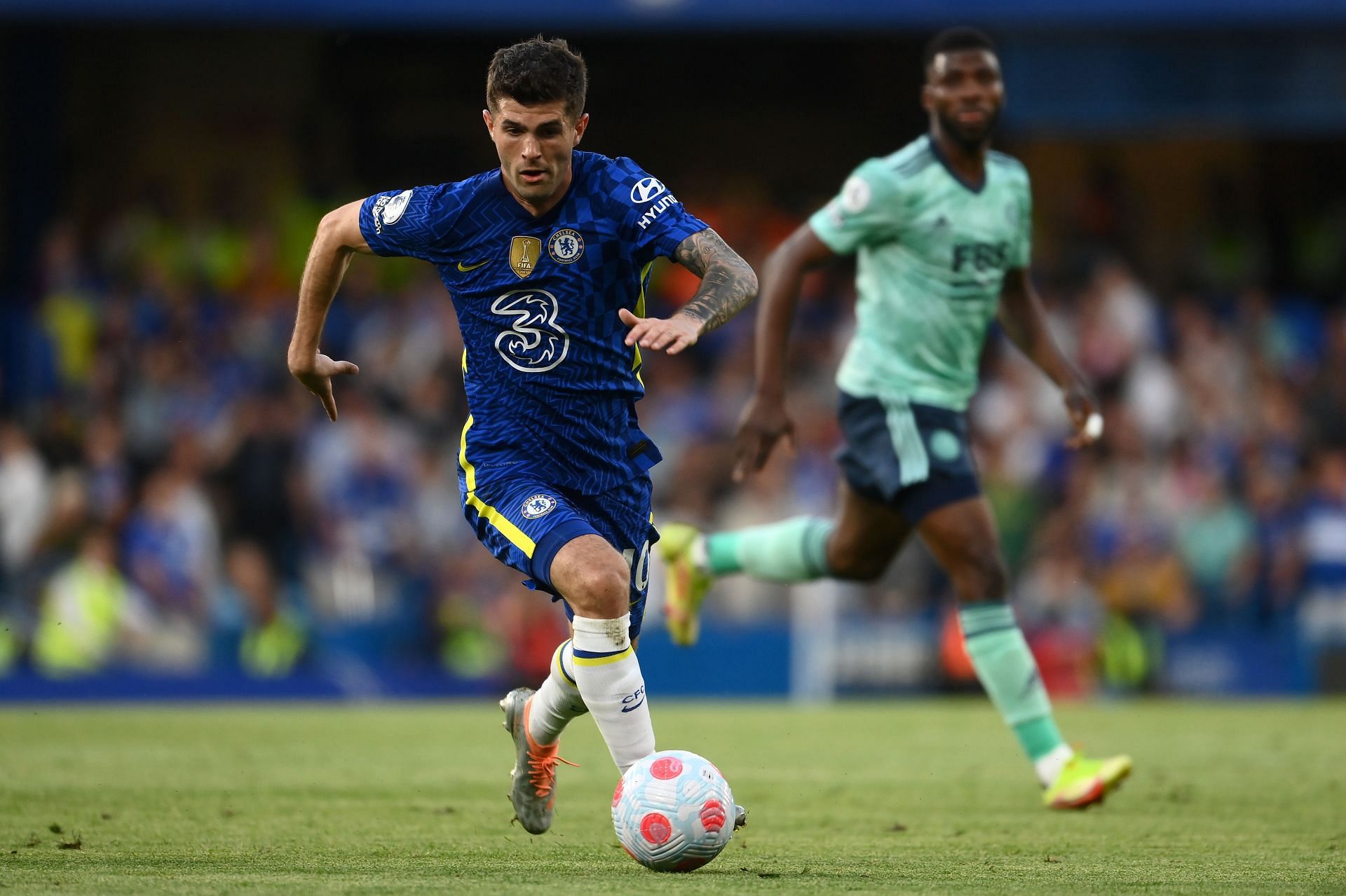 Christian Pulisic (left) has failed to find his footing at Stamford Bridge.