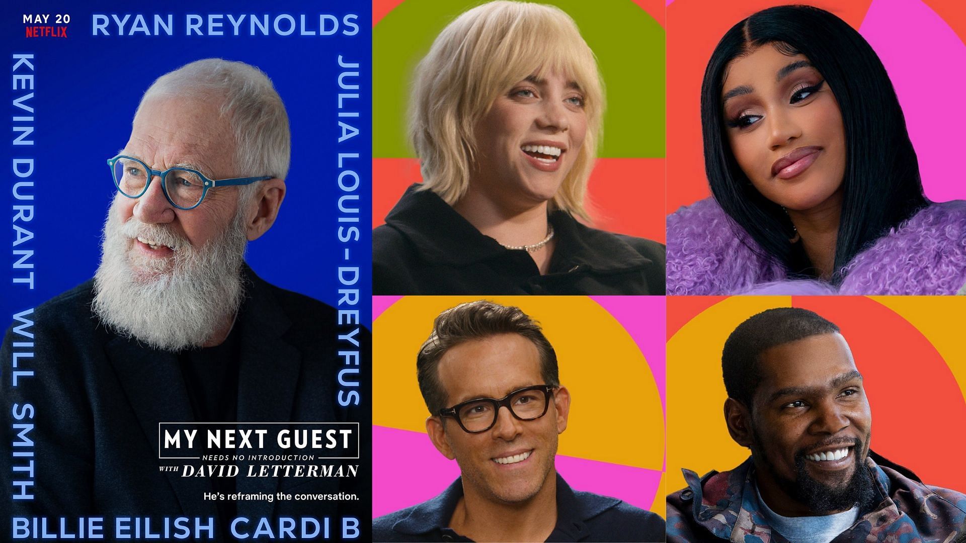 David Letterman&#039;s My Next Guest&#039;s Season 4 will feature Will Smith, Cardi B, Billie Eilish, and other stars (Image via @Letterman/Twitter, @letterman/Instagram)