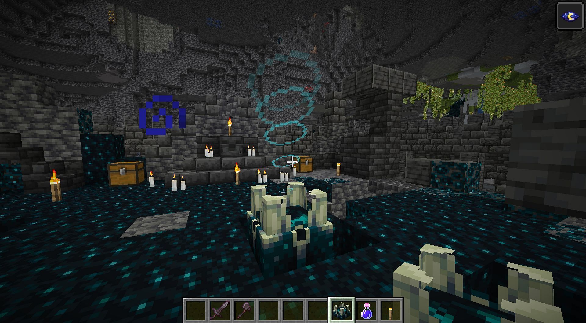 Deep Dark biome generates Ancient City (Image via Mojang)