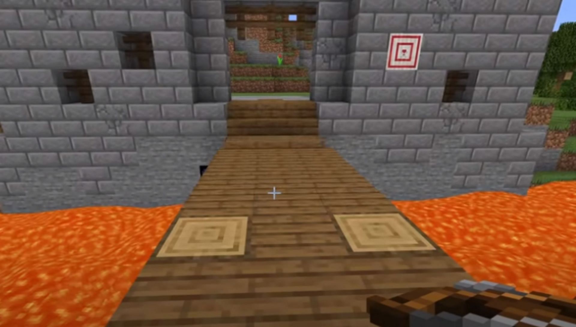 Enter your castle safely in style with this build (Image via BBlocks/YouTube)