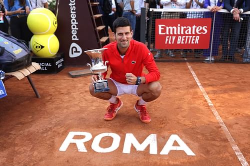 Novak Djokovic at the Internazionali BNL D'Italia 2022