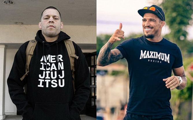 Nate Diaz snubs Charles Oliveira as he posts clips of Brazilian's losses to Anthony Pettis and Donald 'Cowboy' Cerrone