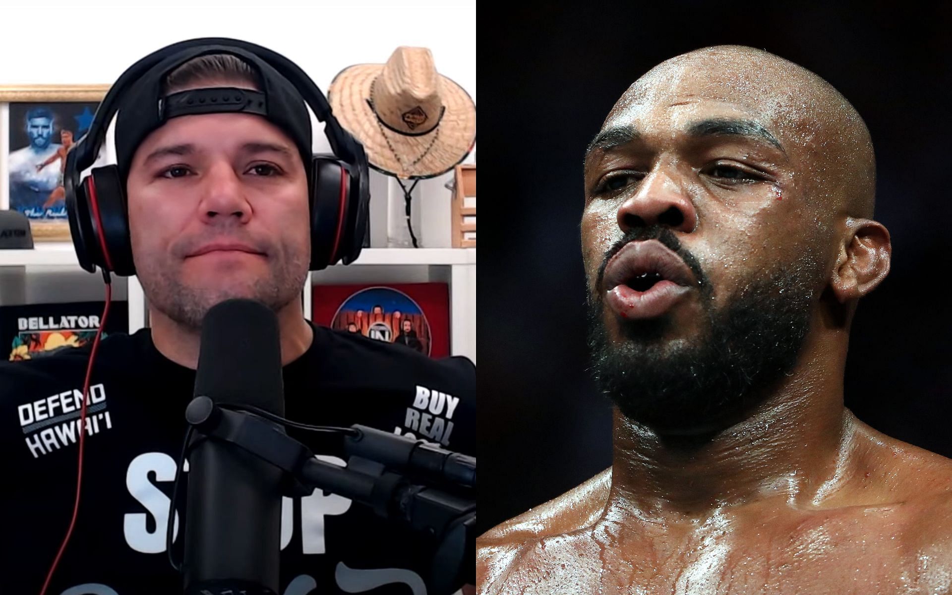 Josh Thomson (left) and Jon Jones (right) (Images via YouTube / @Weighing In and Getty)