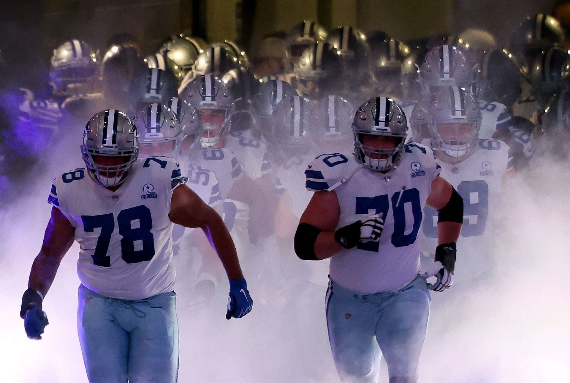 Dallas Cowboys offensive linemen Terence Steele and Zack Martin