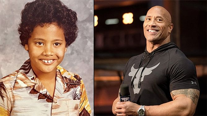 Where did Dwayne Johnson spend his childhood?