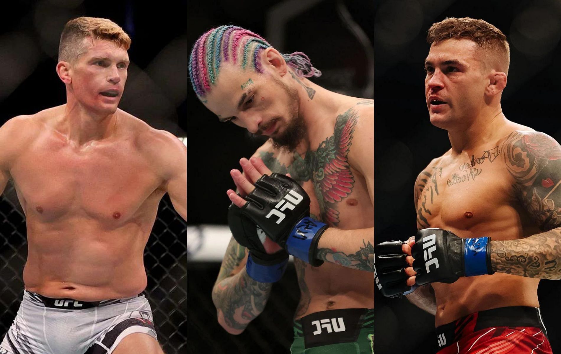 Stephen Thompson (left), Sean O&#039;Malley (center) &amp; Dustin Poirier (right)