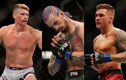 Stephen Thompson (left), Sean O'Malley (center) & Dustin Poirier (right)