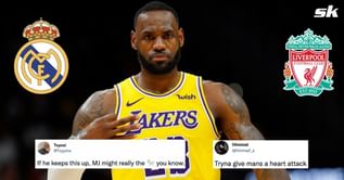 "This ain't a 7 game series" - Fans react hilariously as NBA icon LeBron James makes bold prediction for Liverpool vs Real Madrid UCL final