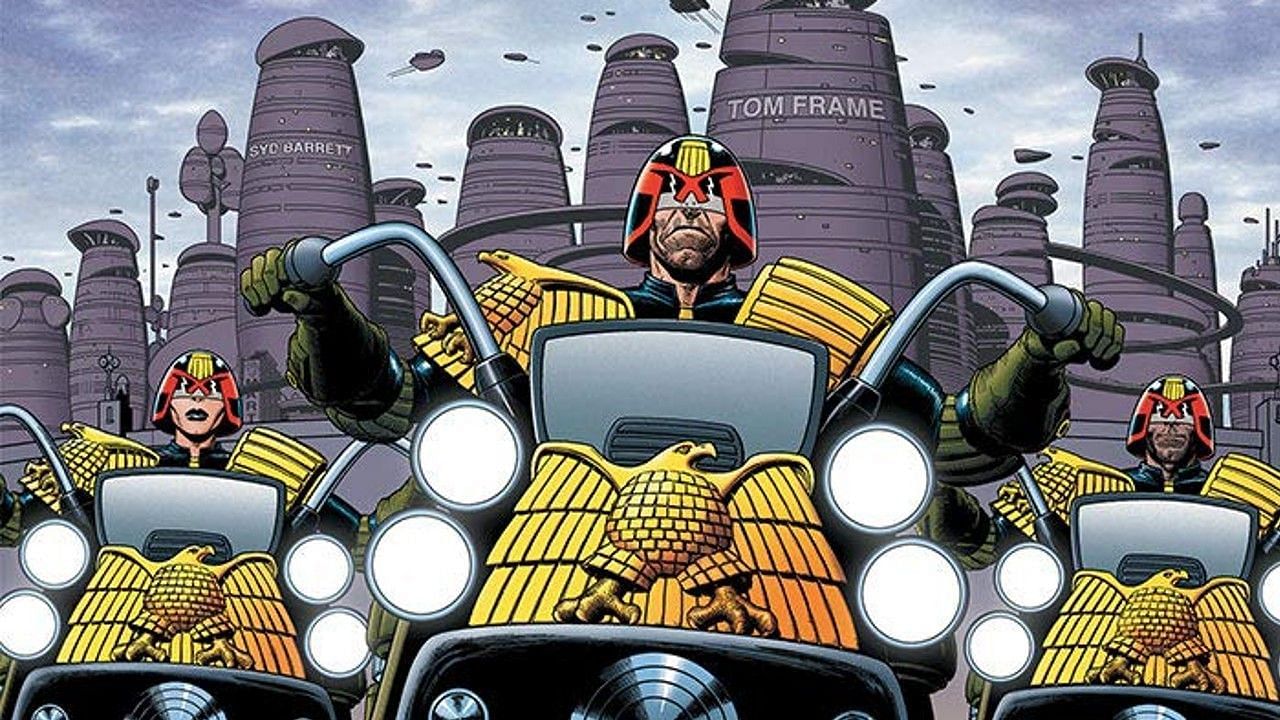 Judges on motorcycles (Image via 2000AD)