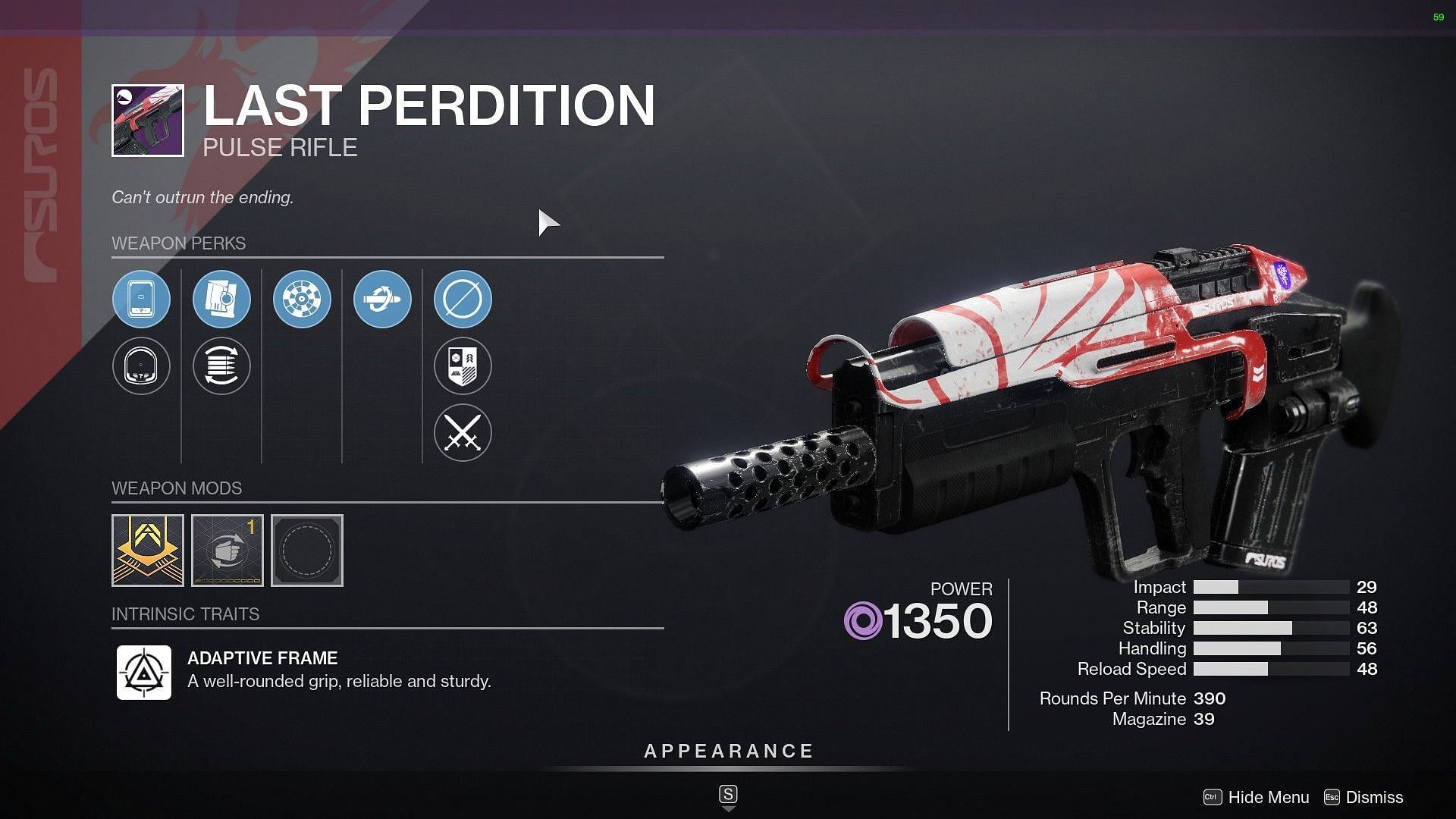 Last Perdition Pulse Rifle (Image via Destiny 2)