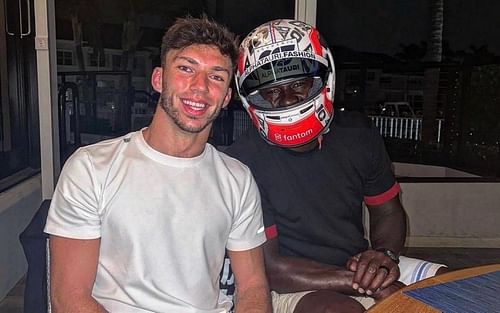 Pierre Gasly (left) and Michael Jordan. (Photo: @pierregasly/Instagram)