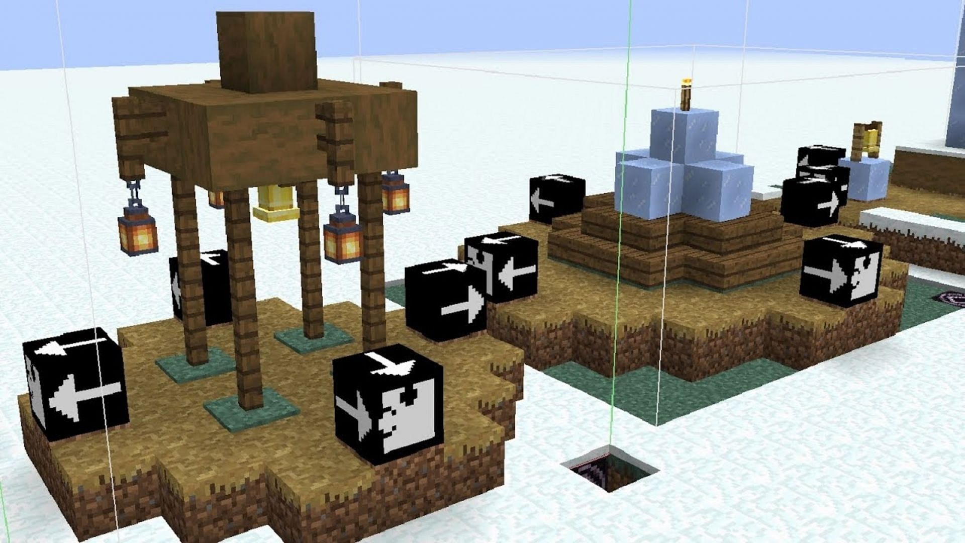Jigsaw blocks can create structures in-game (Image via Phoenix SC/YouTube)