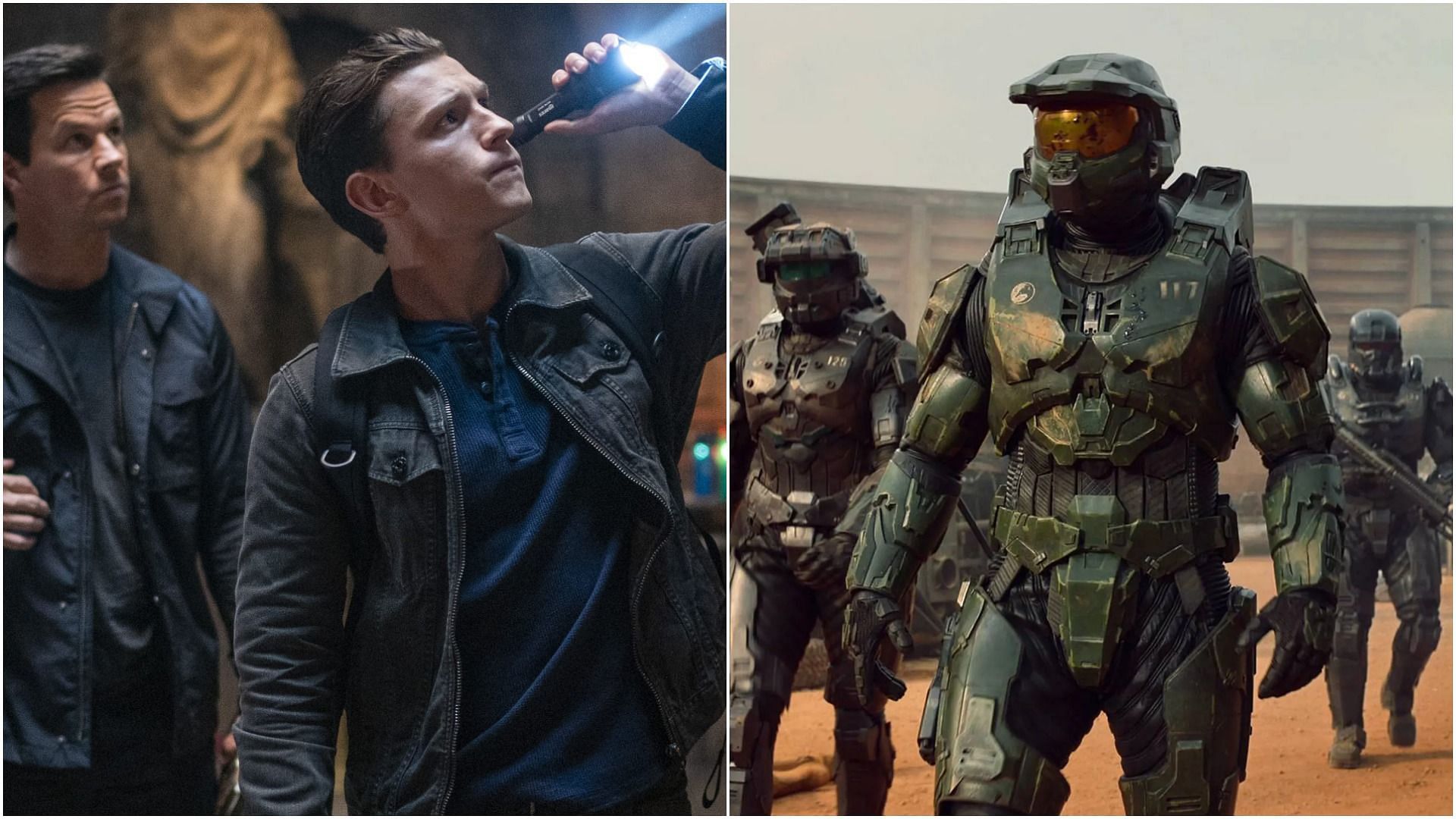 Nathan Drake and the Master Chief on the silver screen (Images via Sony and Paramount Pictures)