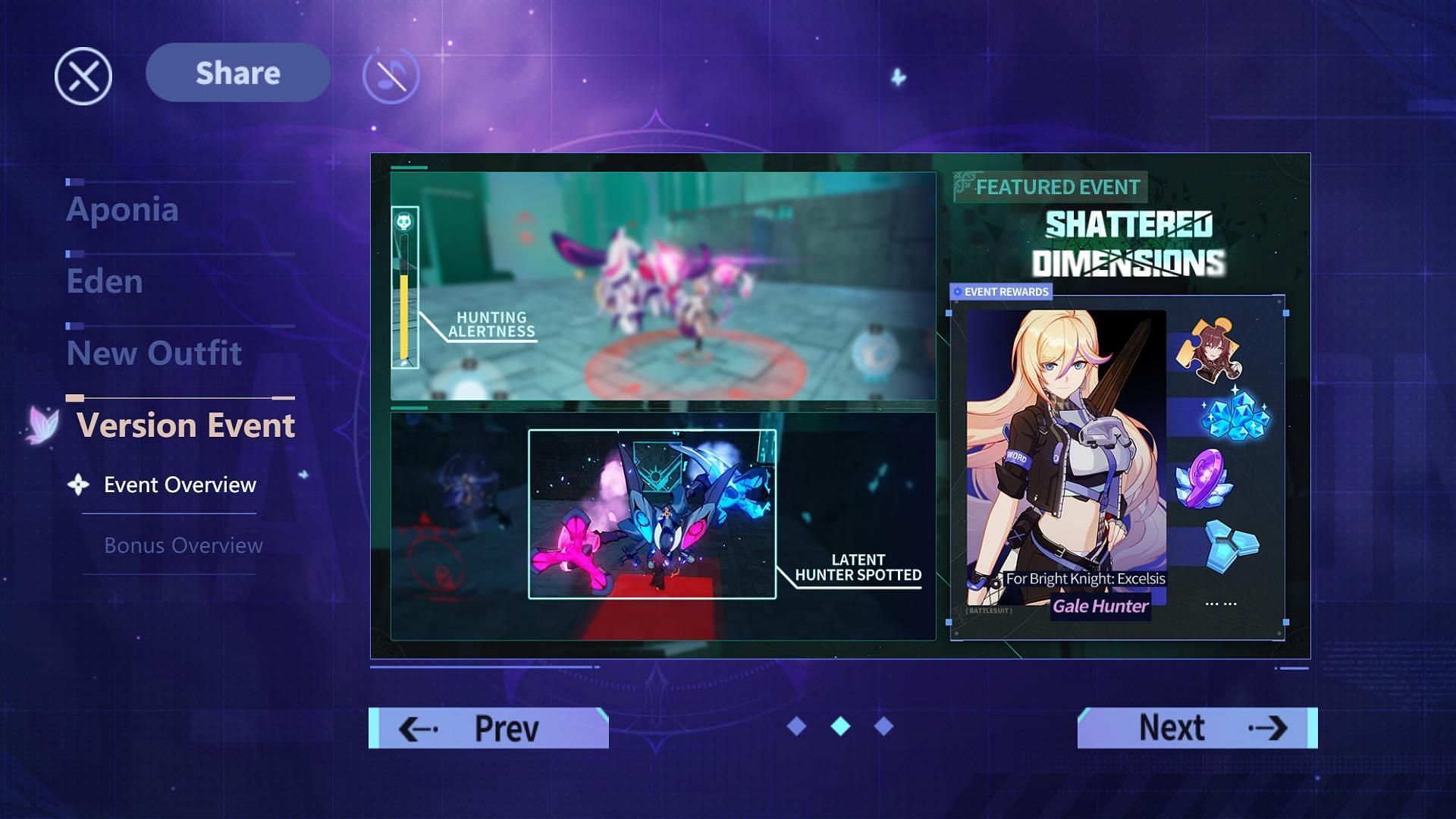 The Shattered Dimensions event gives free rewards (Image via Honkai Impact 3rd)
