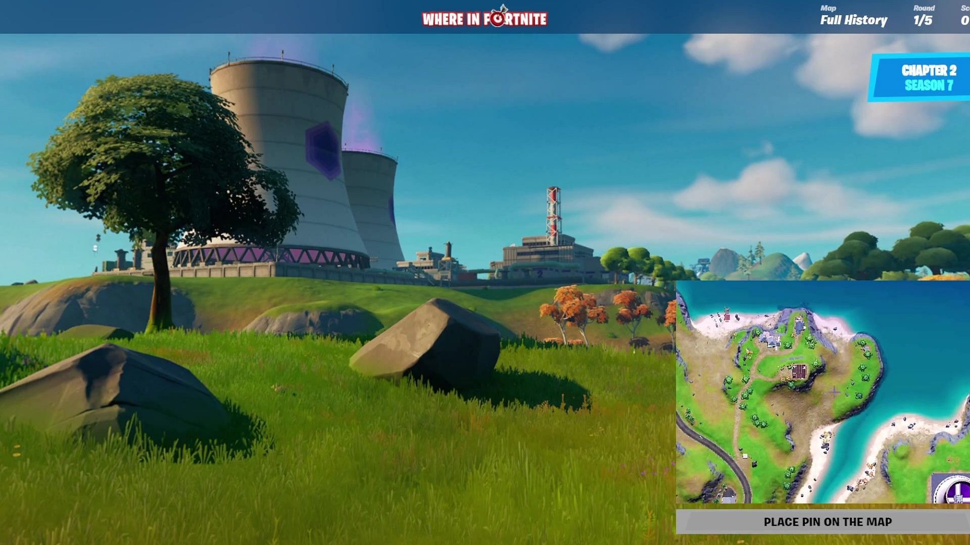 Fortnite&#039;s geoguesser gameplay (Image via Reddit/TheEdenChild)