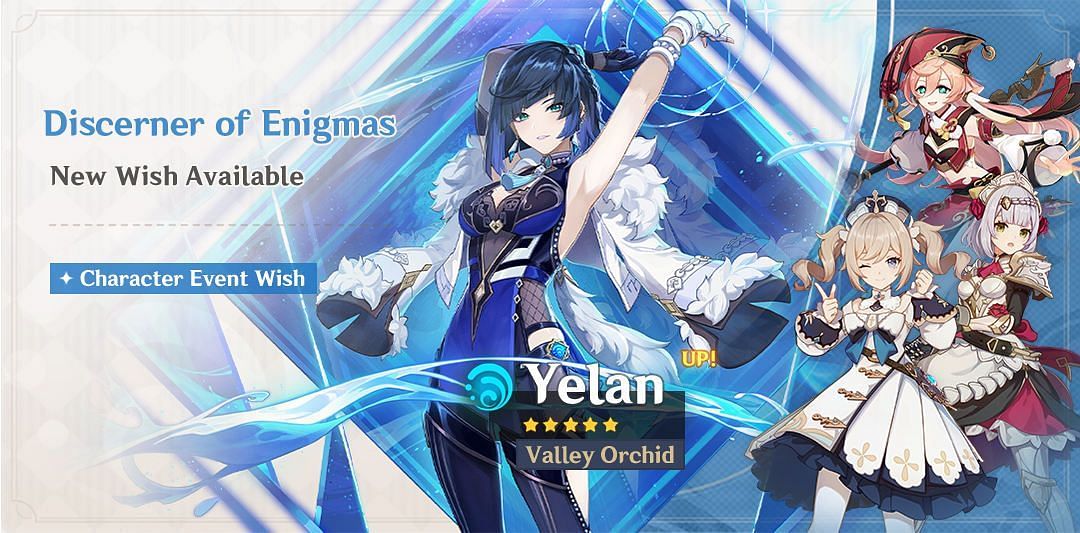 The Yelan banner shares the same 4-star characters as the Xiao banner (Image via HoYoverse)