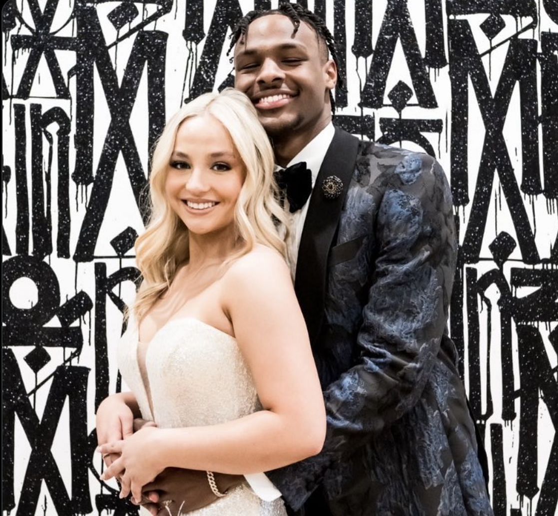 Bronny with his prom date. Source: @RGIII