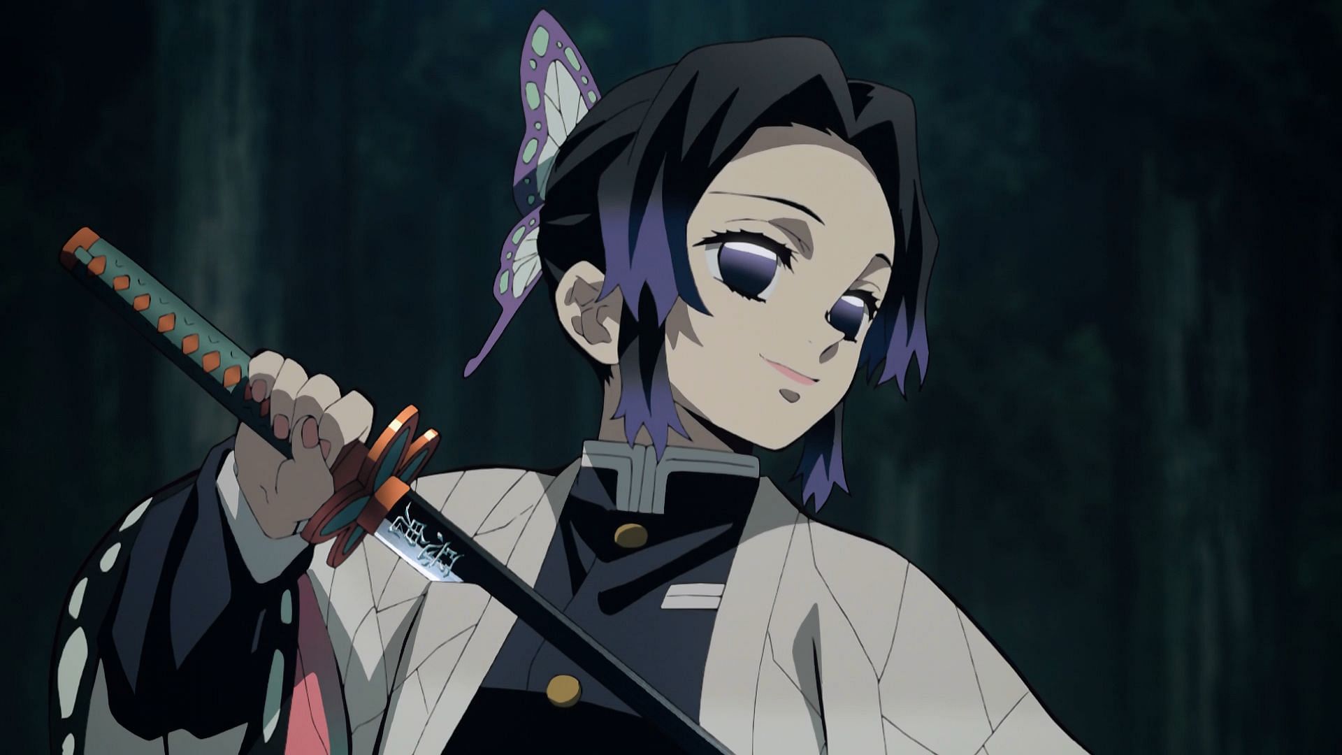 Shinobu Kocho, the Insect Hashira from Demon Slayer (Image via Ufotable)