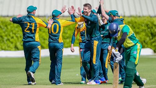 Guernsey vs Jersey in the Men's T20 World Cup Europe Region.