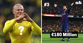 Ranking 5 players with the highest recorded market values of all time