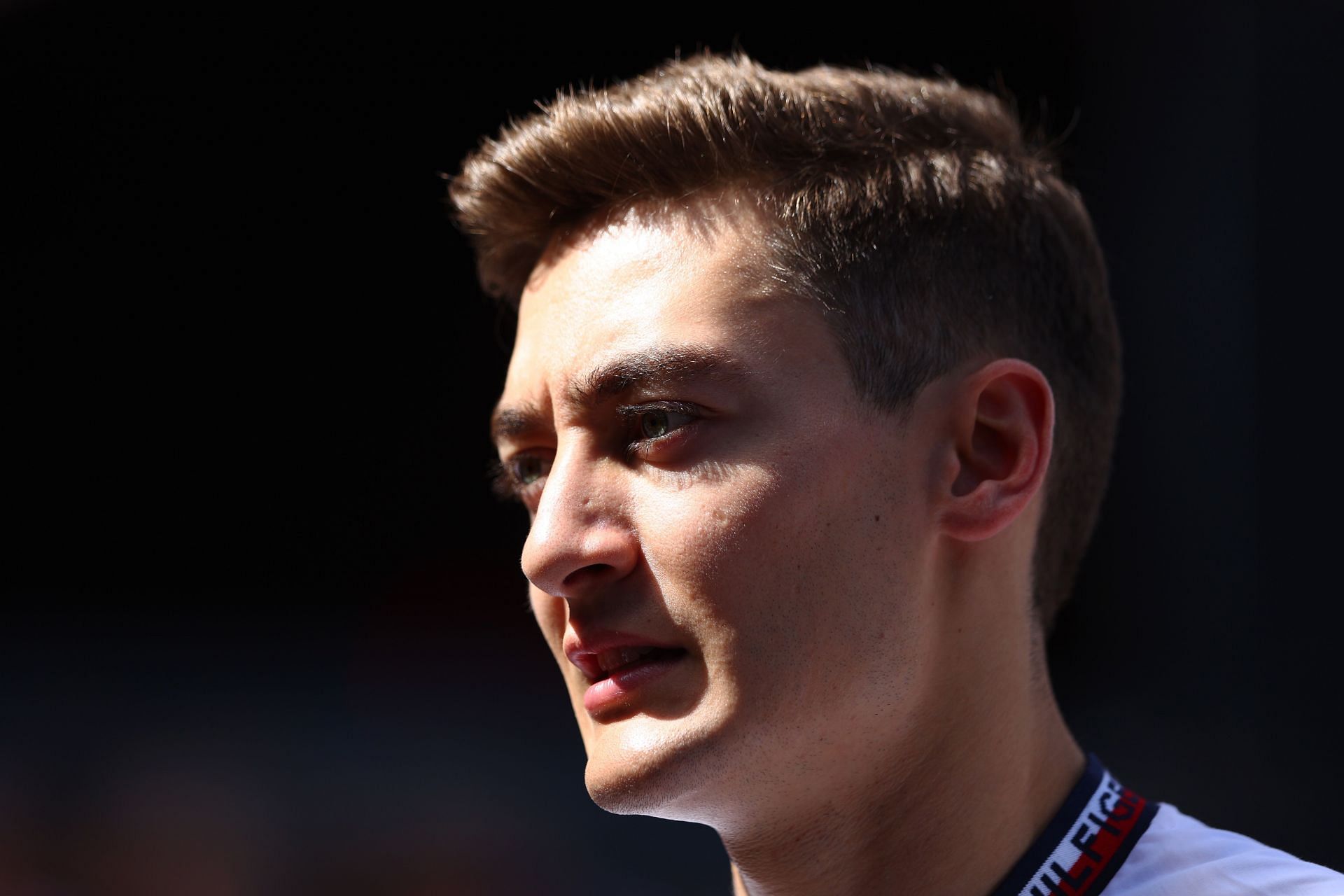 George Russell looks on in the Paddock prior to practice ahead of the 2022 Monaco GP. (Photo by Clive Rose/Getty Images)
