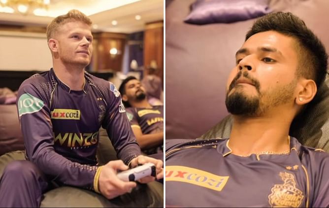 [Watch] Shreyas Iyer and Sam Billings square off in the decider of KKR's team room challenge