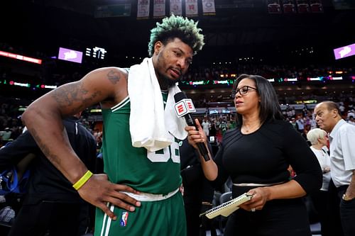 Marcus Smart after the Boston Celtics vs Miami Heat - Game Two