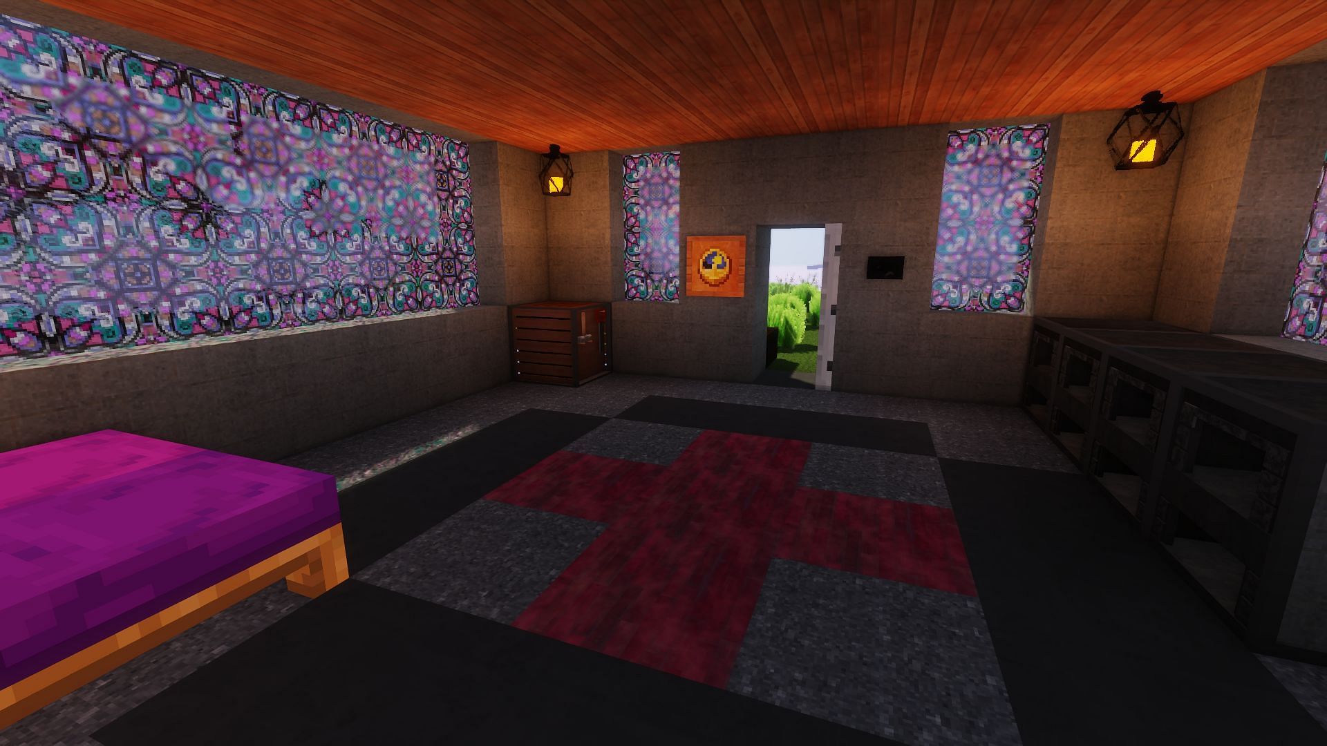 The build with the Luna HD texture pack (Image via Minecraft)