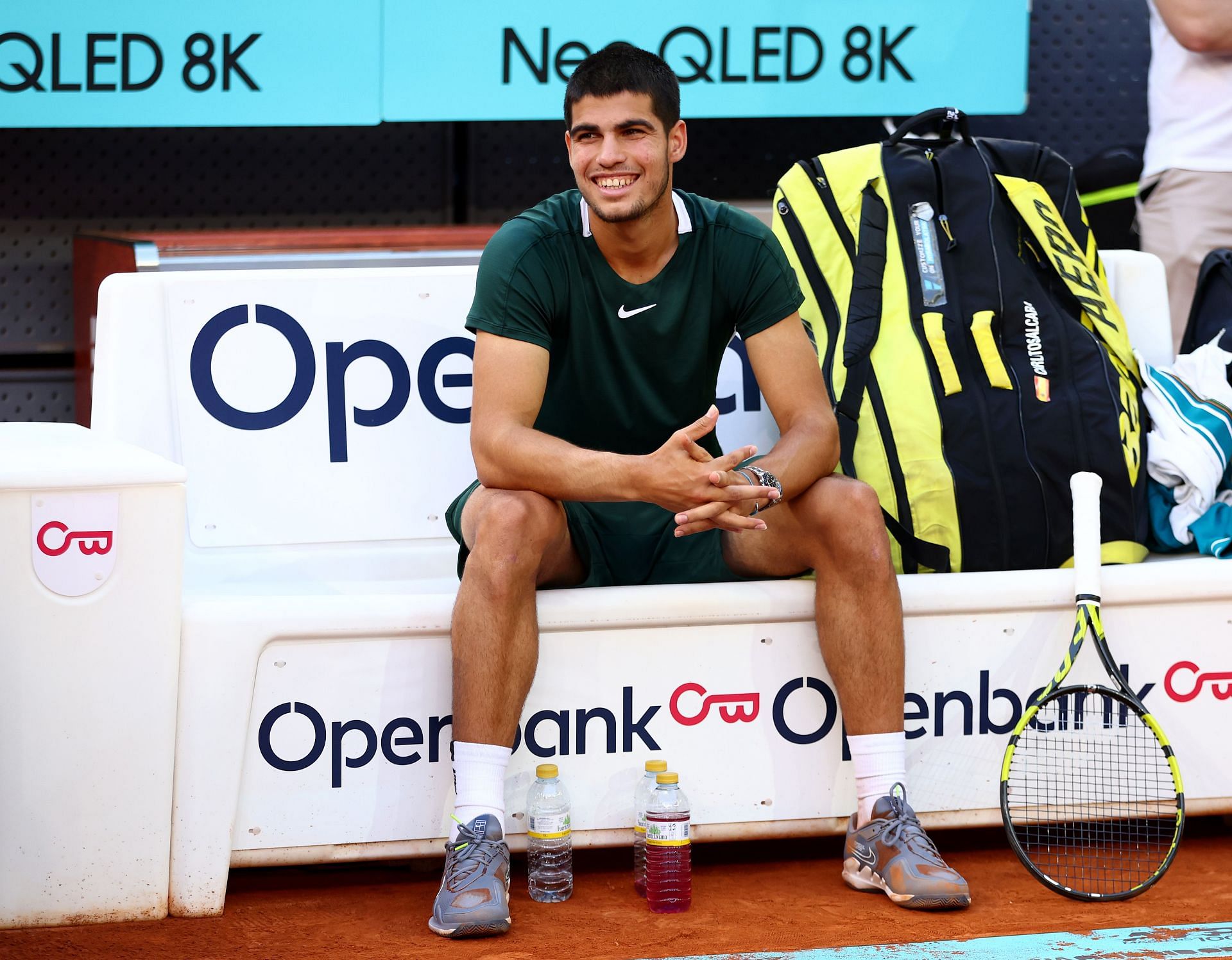 Carlos Alcaraz is all smiles after winning the 2022 Madrid Masters