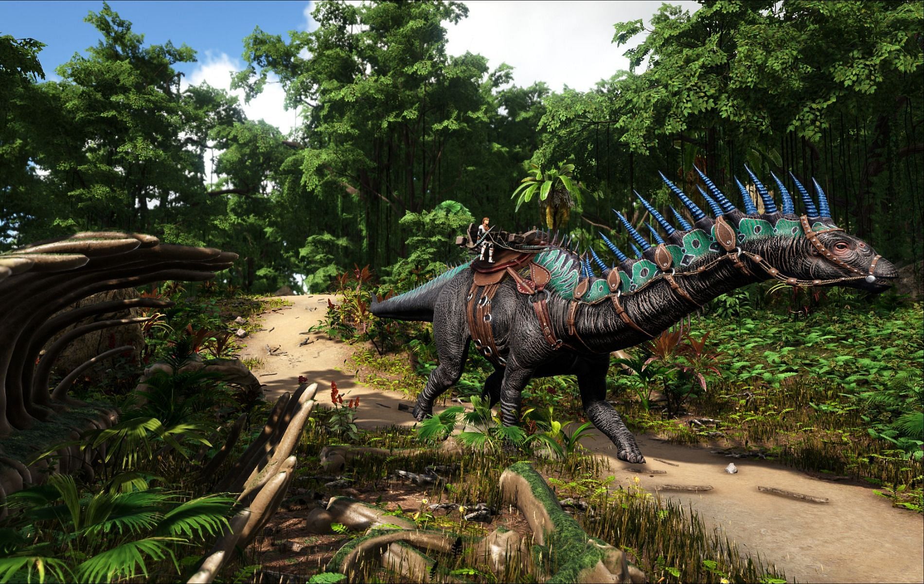 The Amargasaurus in ARK Lost Island (Image via ARK)