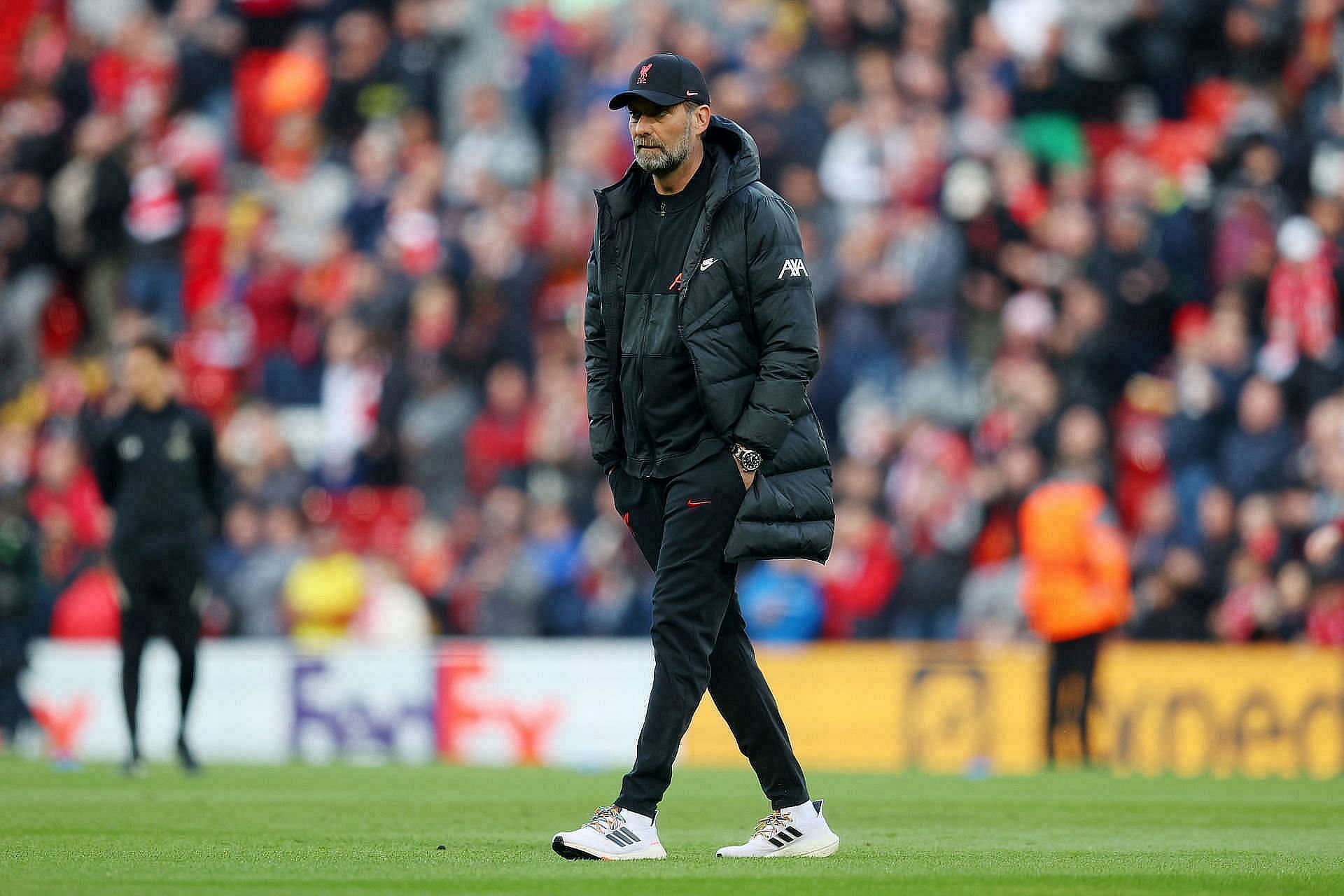 Jurgen Klopp looks on during a game