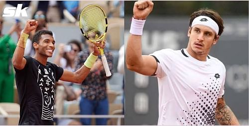 Felix Auger-Aliassime (L) and Camilo Ugo Carabelli