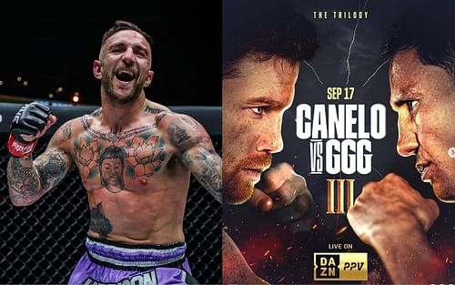 ONE's Liam Harrison has some words regarding the trilogy fight between Canelo and GGG. (Images courtesy: ONE Championship, @canelo on Instagram)